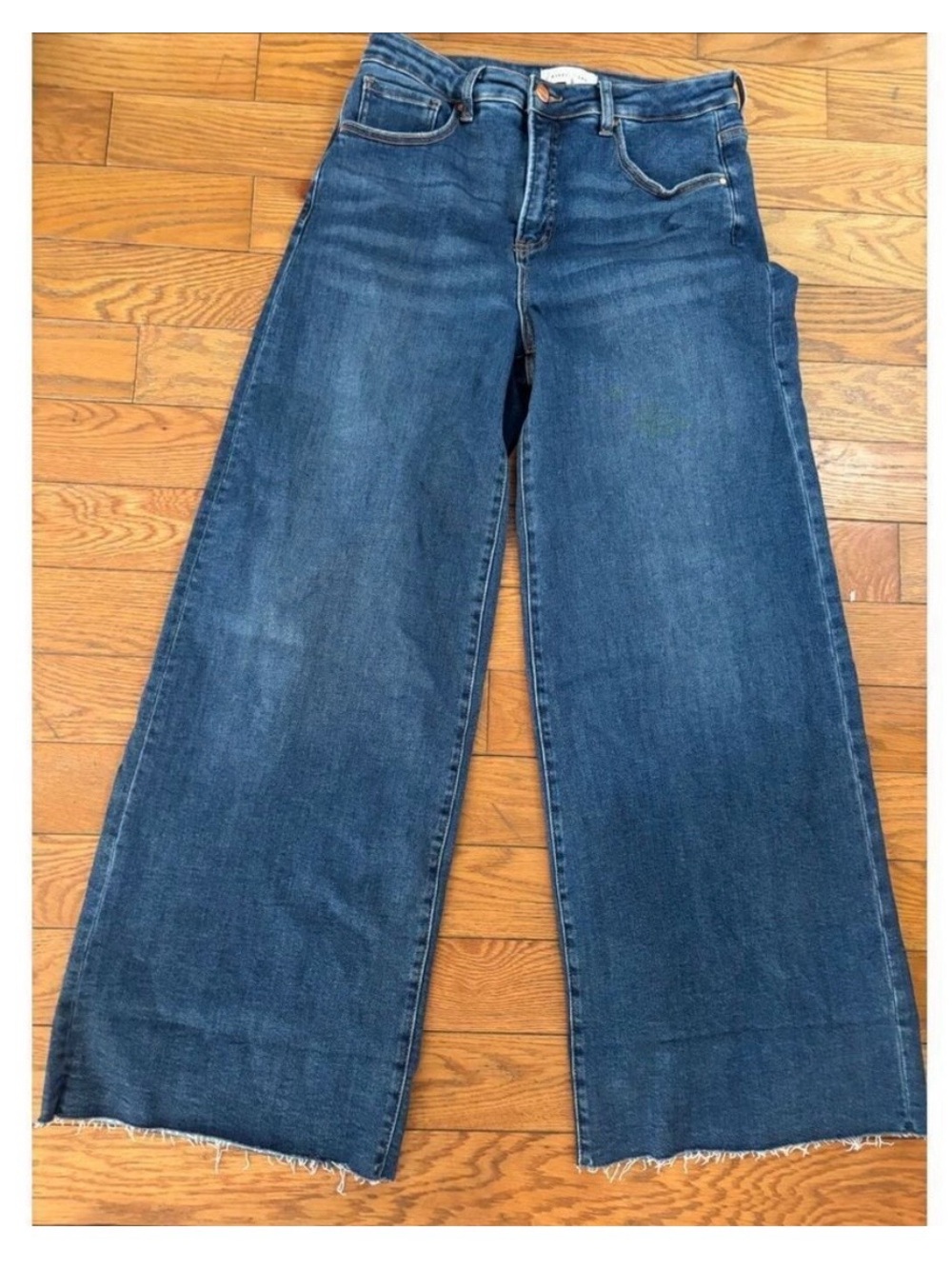 Risen Jeans Wide Leg High Rise Women's Jeans in Dark Blue Stretch size 30/11